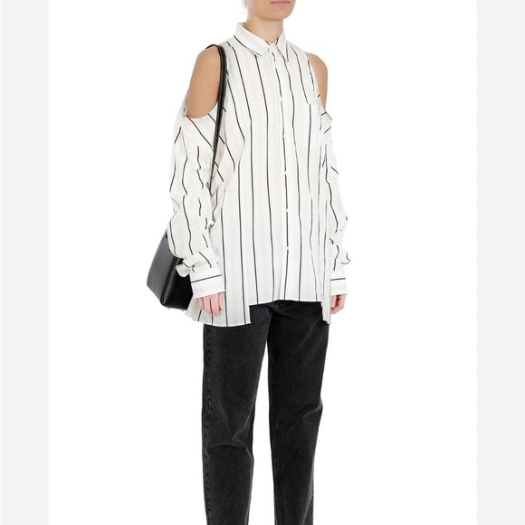 Asymmetrical sheer Maison Margiela open shoulder blouse - Picture 3 of 13